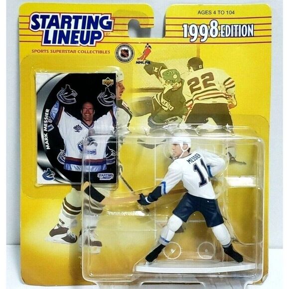 Kenner Mark Messier Canucks Starting Lineup Hockey Figurine Card Sport 1998 Gift - Picture 1 of 6
